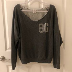 Off the shoulder sweatshirt